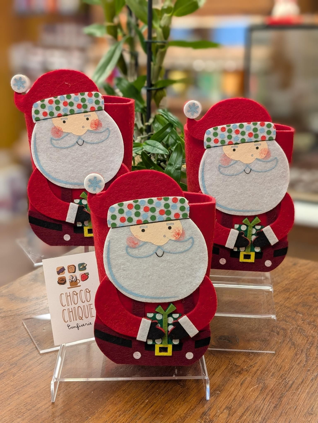Contenant Père Noël en feutrine 