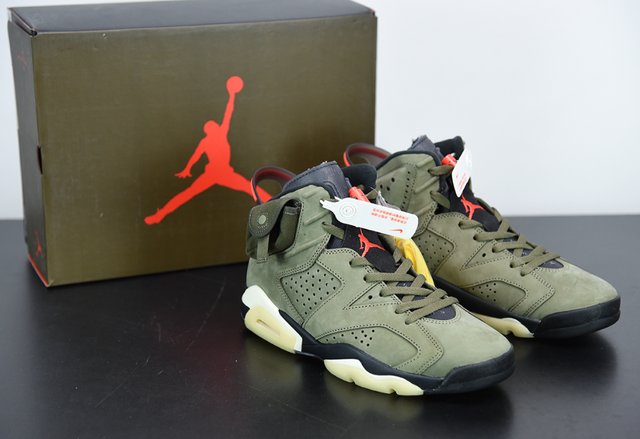 Nike Air Jordan 6 Retro x Travis Scott, olive