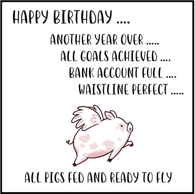 103 - GIGGLE CARD L - PIGS FLY