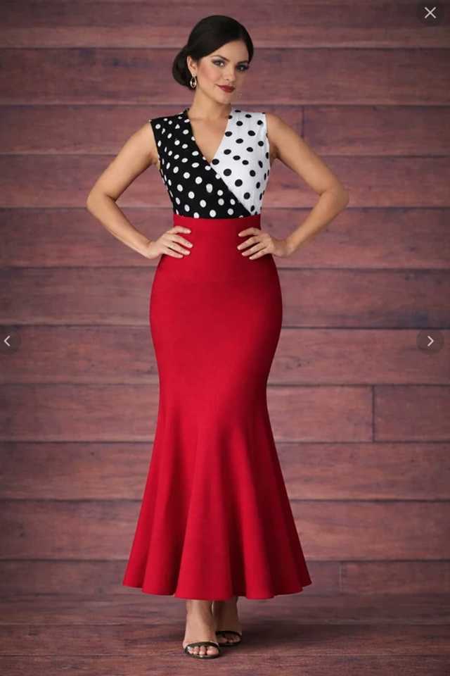 396 Taille L Jupe sirene Flamenco