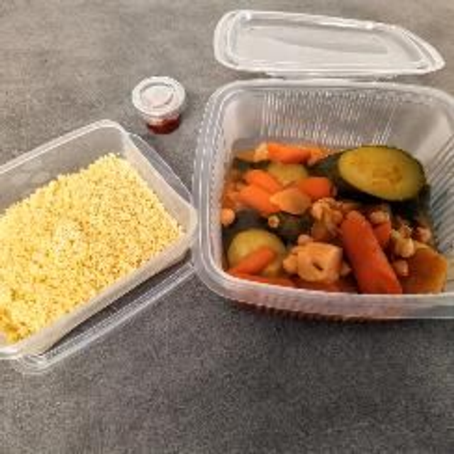 Couscous végétarien livraison ( sur commande 48 heures avt /à partir de 10 parts commandées )