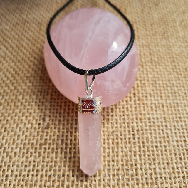 pendentif Quartz rose