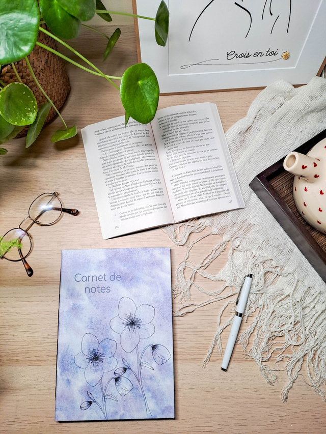 Carnet aux hellébores givrées