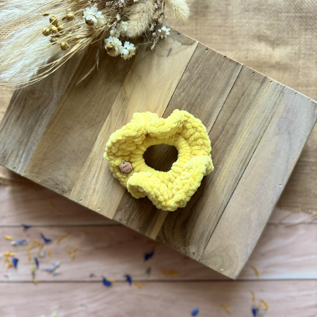 Chouchou tout doux jaune