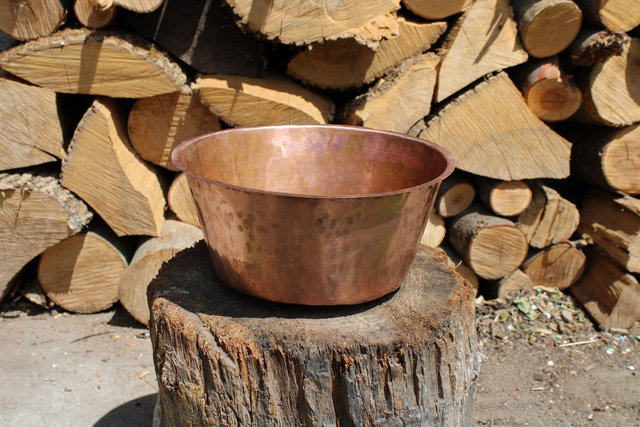 Handcrafted Pure Copper Sink – Hammered Washbasin for Bathrooms &amp; Kitchens