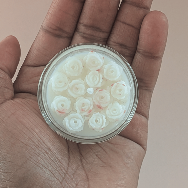 🕯️ Bougie chauffe-plat rose 16g – Musc Blanc