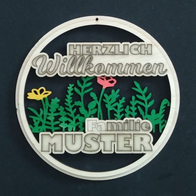 Türschild 2-lagig 25 cm