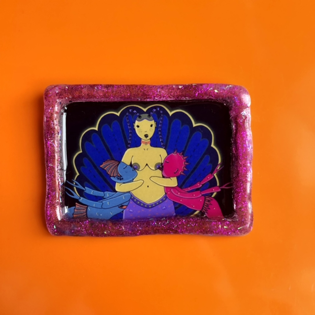 Queer handmade resin frame