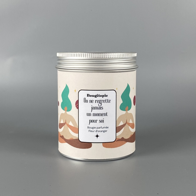 Bougie - On ne regrette jamais un moment pour soi - Fleur d'oranger