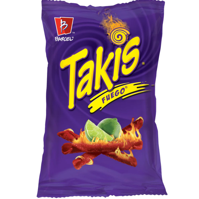 Takis Fuego Hot Chili Pepper and Lime Tortilla Chips (113g)