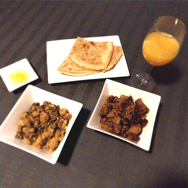 Roti lam en groenten (zonder ei)