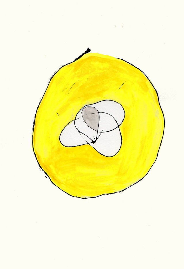 Encre originale et unique pour le livre « Les comptines du week-end ». Titre : Ellipse 2