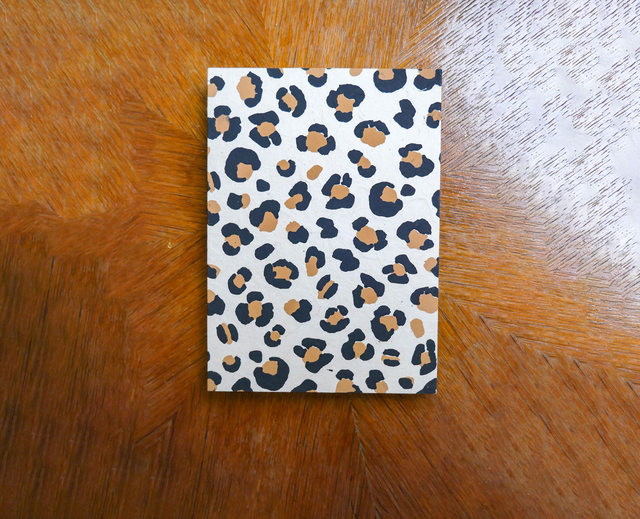 Carnet A5 rigide leopard bi-face
