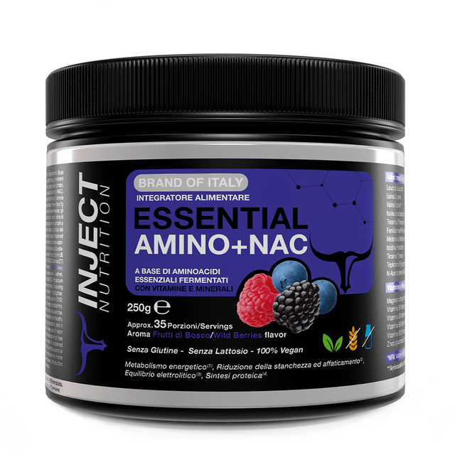 ESSENTIAL AMINO + NAC (250 Grammi) INJECT NUTRITION