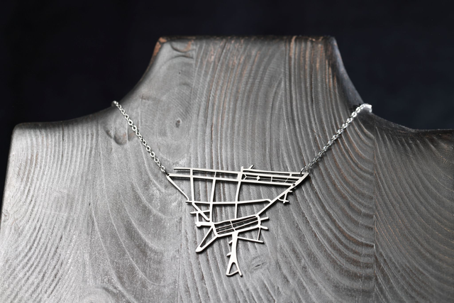 Paris - Place de la République | Collier court | Inox | Dédale