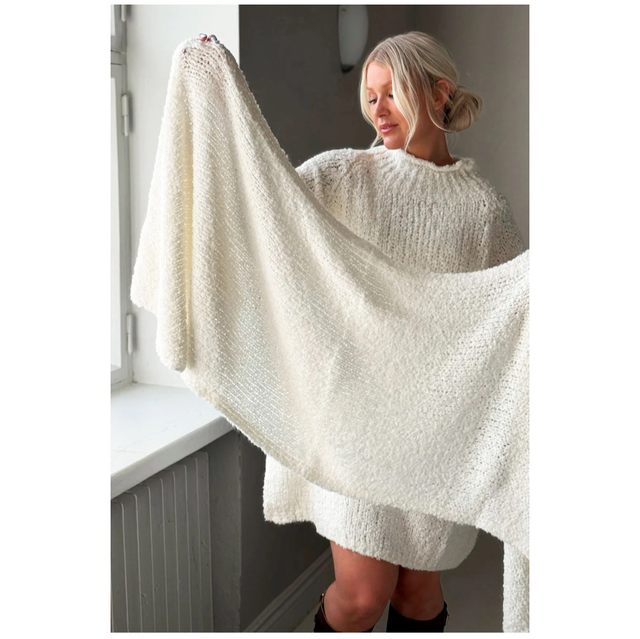 Boucle sjaal Crème