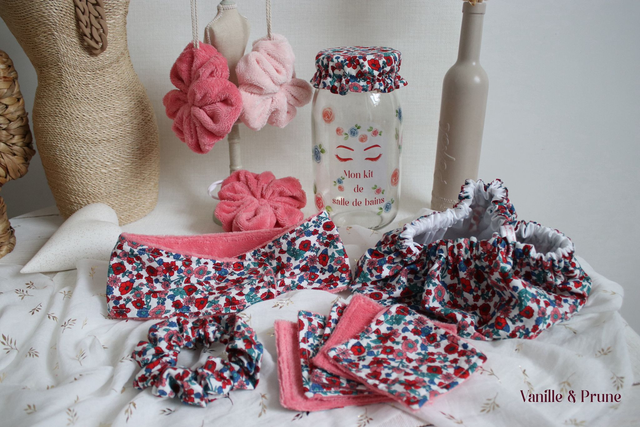 Kit Beauté zero déchet fleuri et son bocal déco assorti offert !