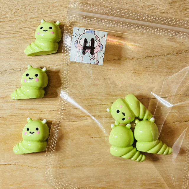  H- 3 glowworm little figures cute