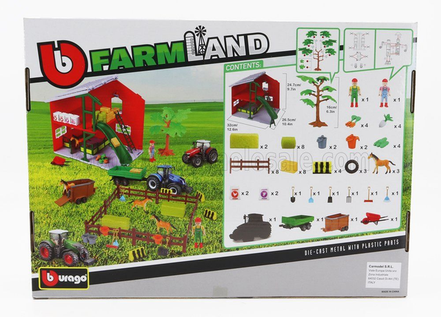 Bburago 18.31682M ferme avec Massey Ferguson 