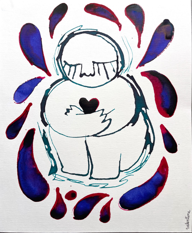 Peinture cœur brisé