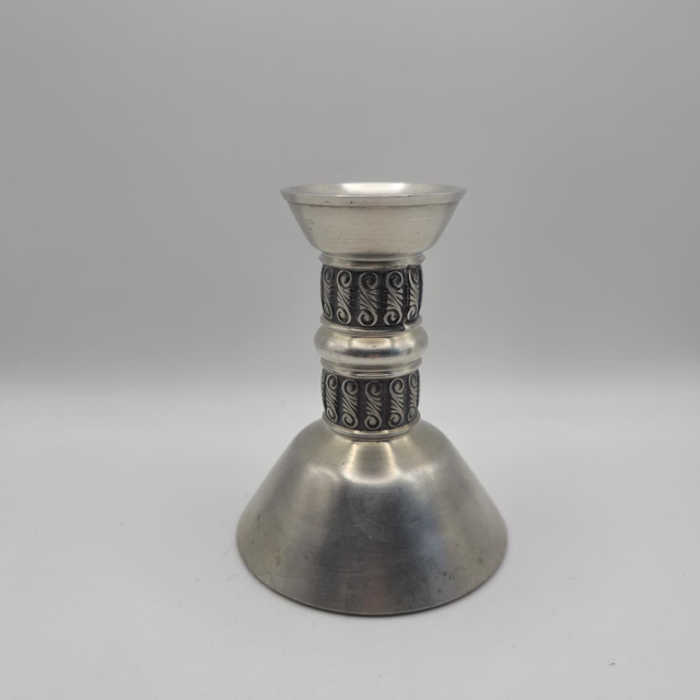 Bougeoir vintage en étain de Norvège (Pewter)