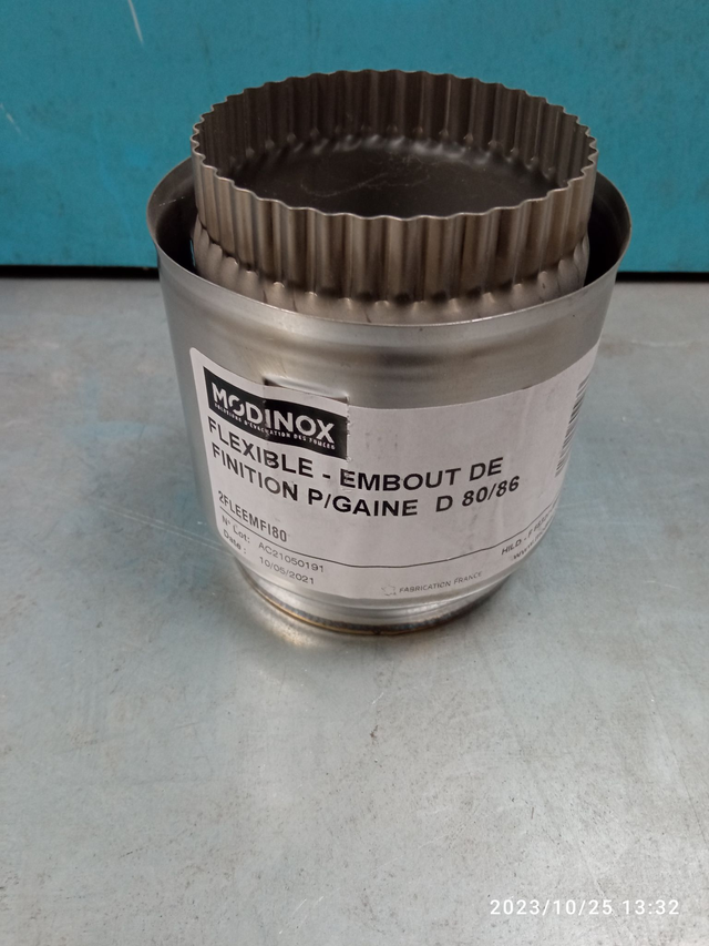 Embout de finition pour gaine D80 - 2FLEEMFI80 