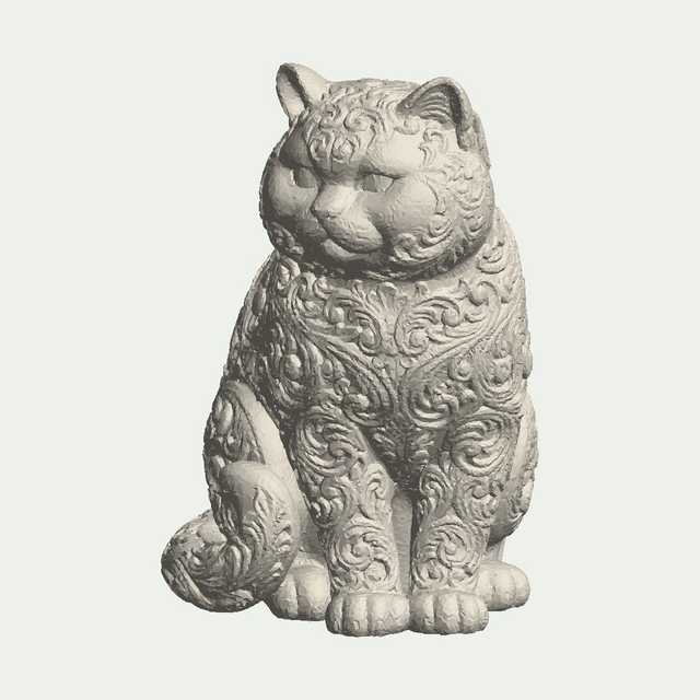 Sitting British Shorthair Cat Statue