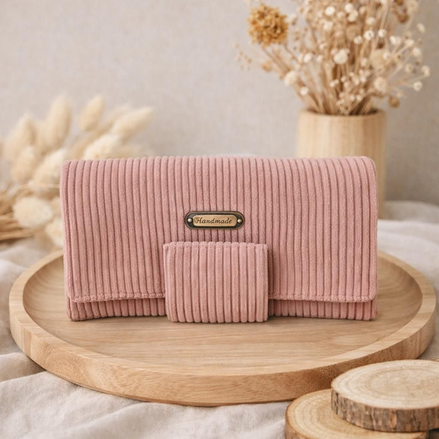 Portefeuille rose poudré