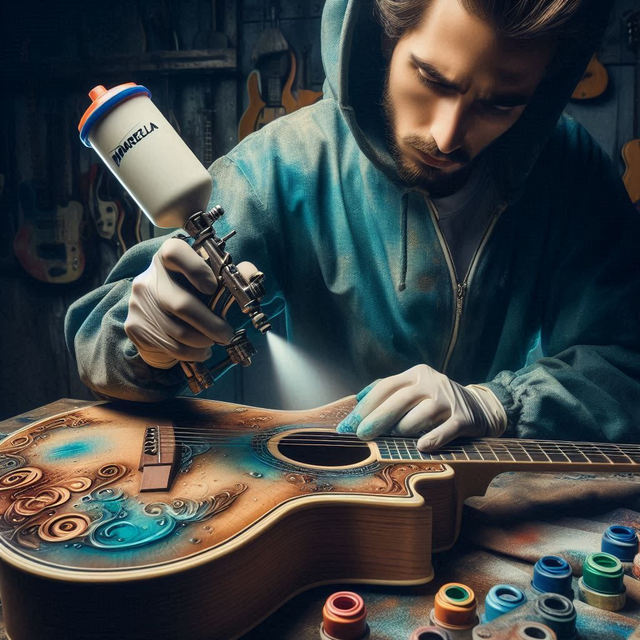 PINTURA EM VIOLÃO AÇO E NYLON 