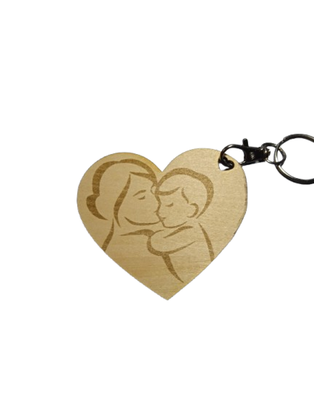 Porte-clés en bois personnalisé – Cadeau unique pour les Mères