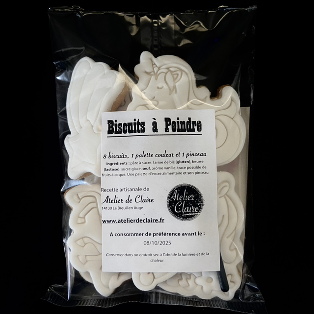 kit biscuits à peindre - thème  Licorne