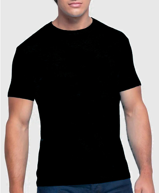 Tee-shirt noir Homme 100% coton à personnaliser (Taille XL à XLL) 