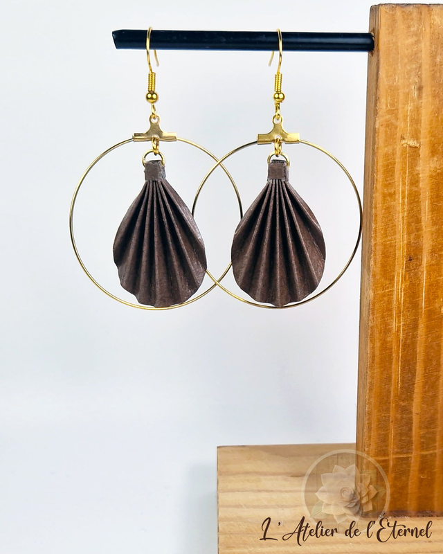 Boucles d'oreilles créoles Licuala