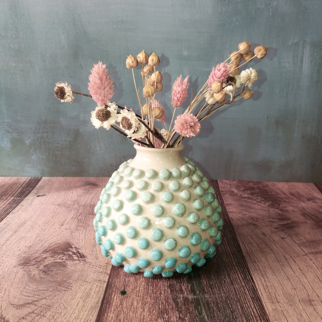 soliflore bulles bleu turquoise