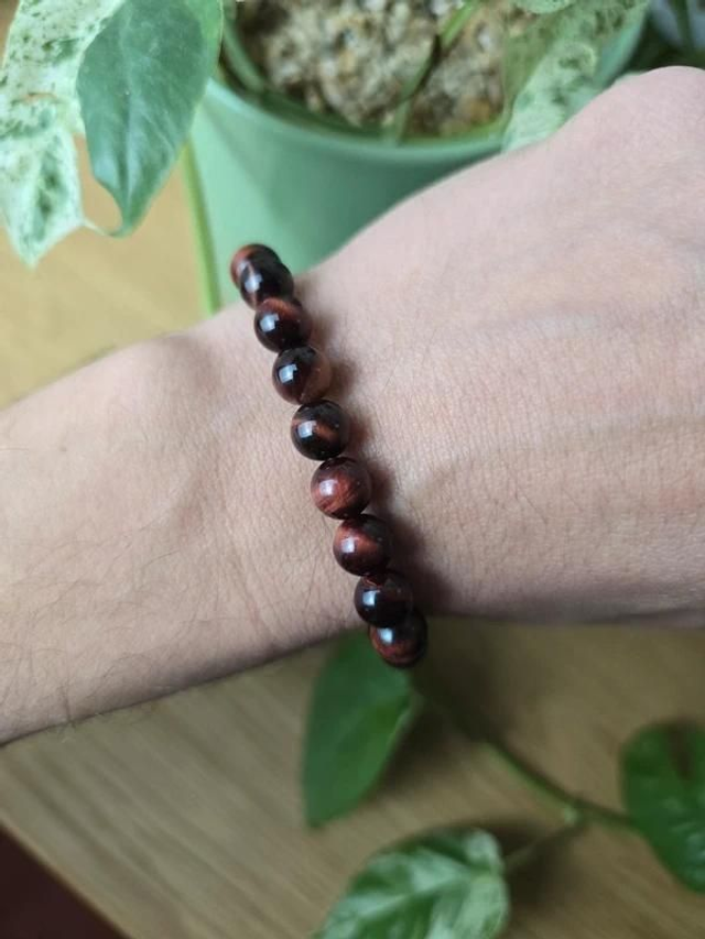 Œil de Taureau - Bracelet avec perles de 8 mm