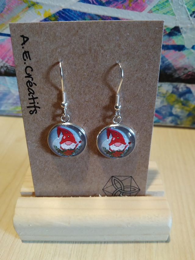 Boucles D&#039;oreilles Cabochons Gnomes 
