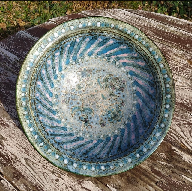 Coupe en céramique d'art Danuta Le Hénaff 