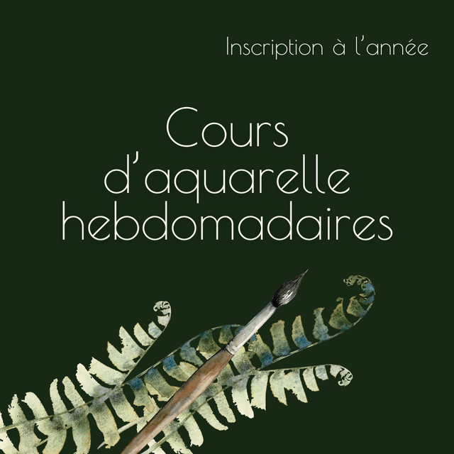 Cours d'aquarelle : inscription à l'année