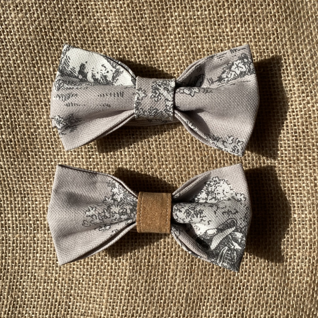 Nœud papillon imprimer bergère gris