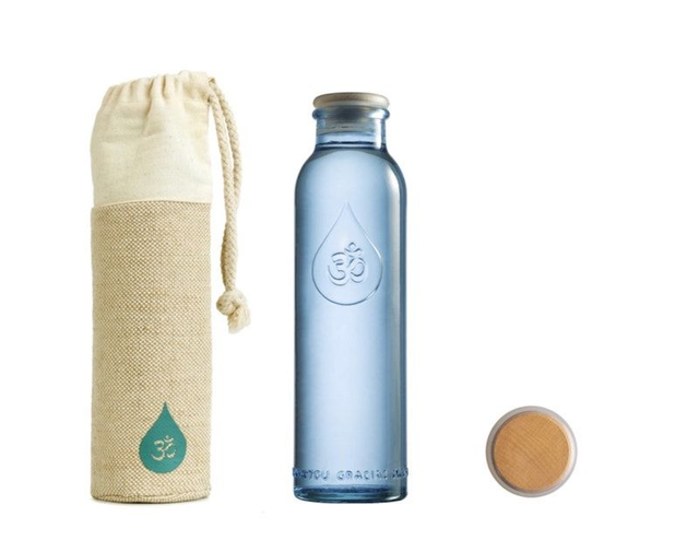 Bouteille Gratitude OM WATER 0.5 L avec étui chanvre