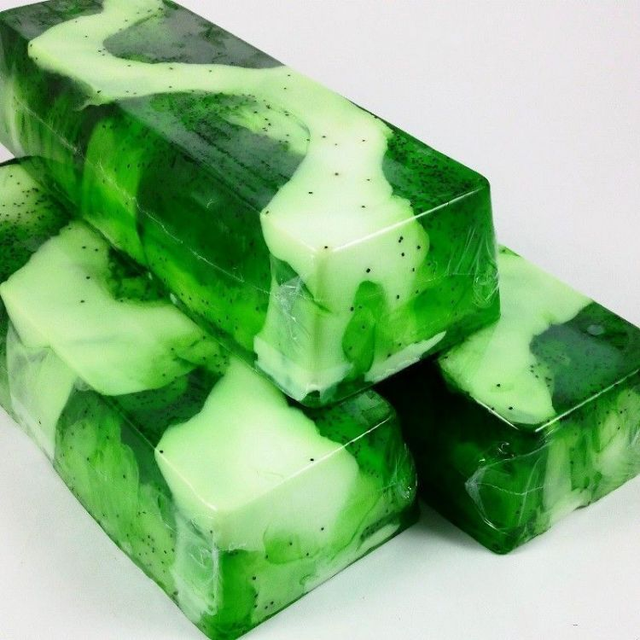 Tranche de savon artisanal Kiwi