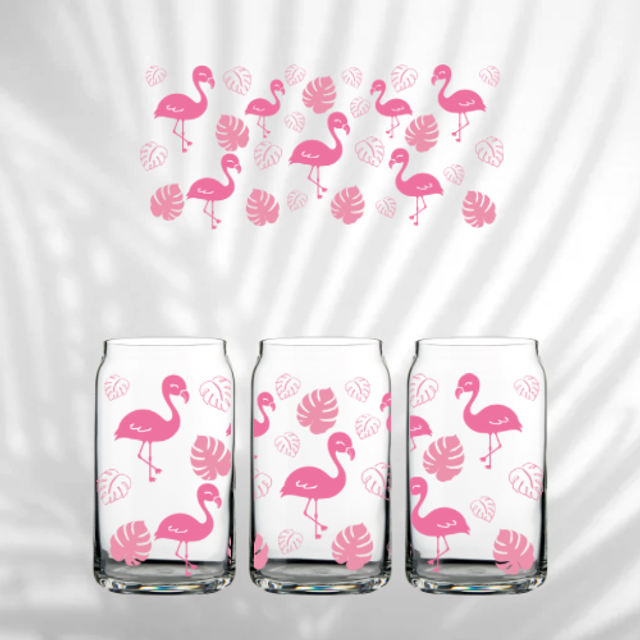 Verre flamant rose
