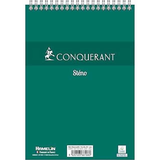 Bloc Steno A5 180 pages unies