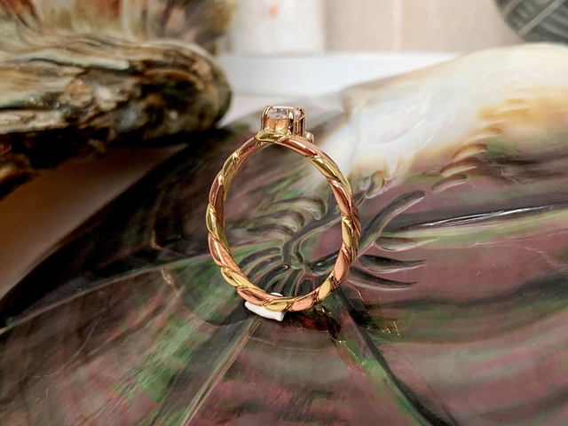 Heiana - Bague en laiton, cuivre et oxyde de zirconium