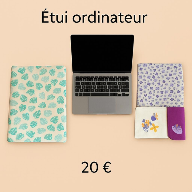 Étui Ordinateur en Coton – Protection Douce et Élégante pour Toute la Famille

