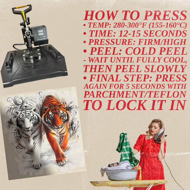 Pair of tigers DTF print