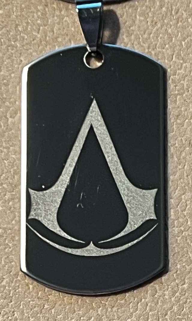 Collier acier inoxydable - Plaque miroir - Culture Geek