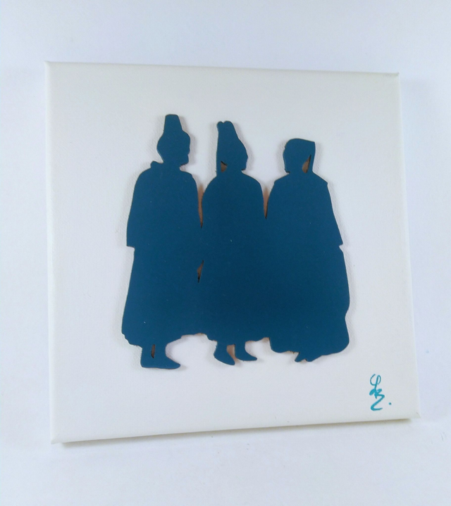 Décoration murale toile "Les 3 Bretonnes"