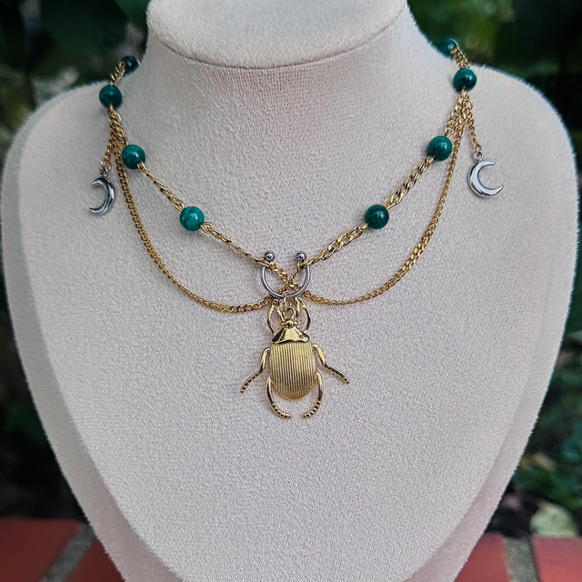 Collier KHÉPRI malachite 