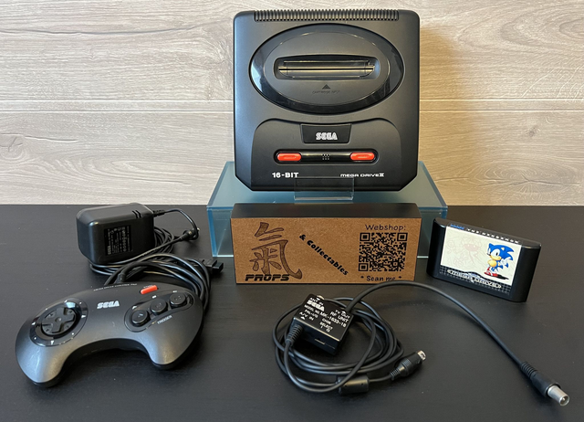 Sega Mega Drive II console * cleaned &amp; tested * Incl. Sonic The Hedgehog cartridge